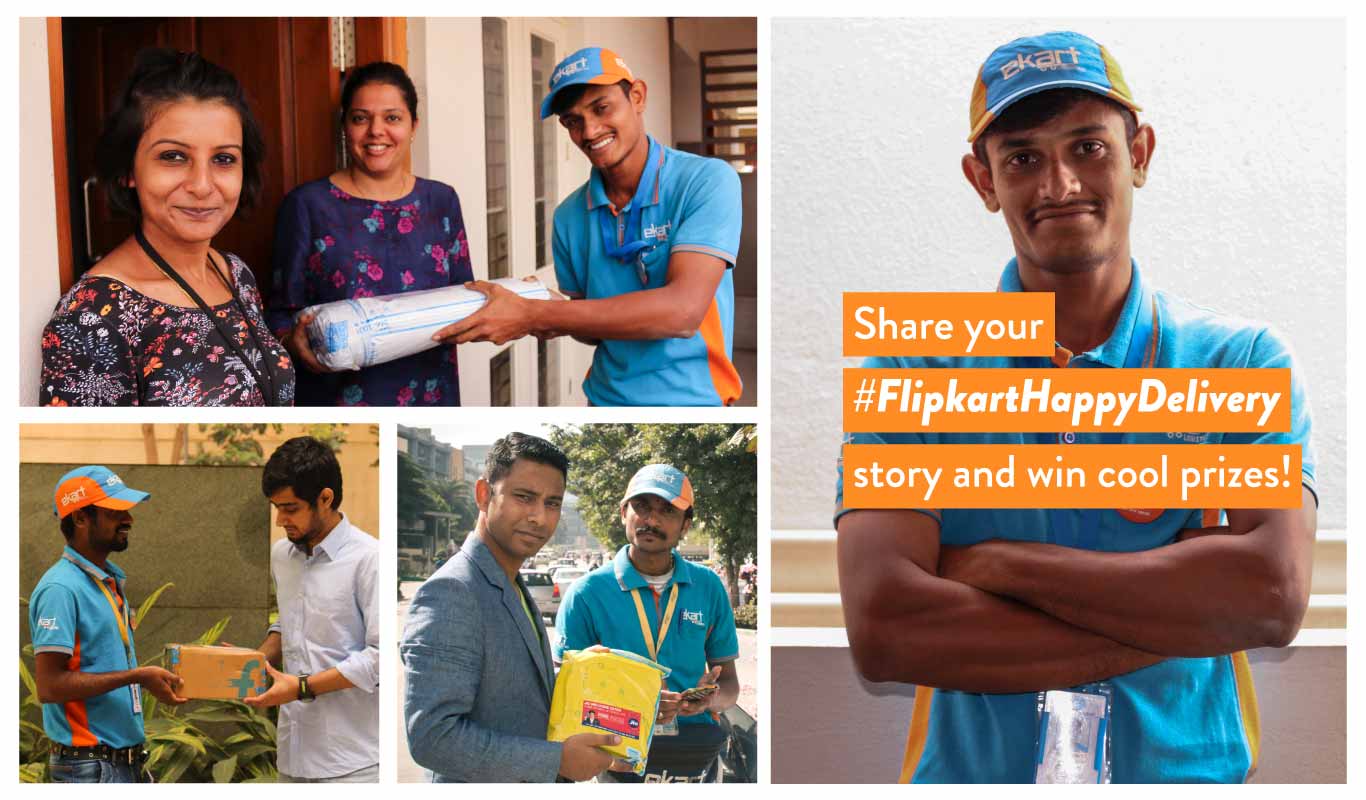 Submit your #FlipkartHappyDelivery story and we’ll share it with the world!
